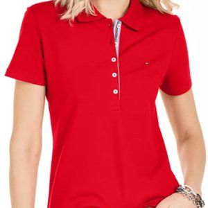 Tommy Hilfiger Women's Solid Short-Sleeve Polo Top